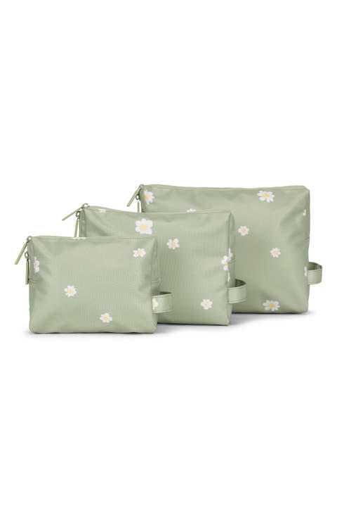 3-Piece Water Resistant Zip Pouch Set