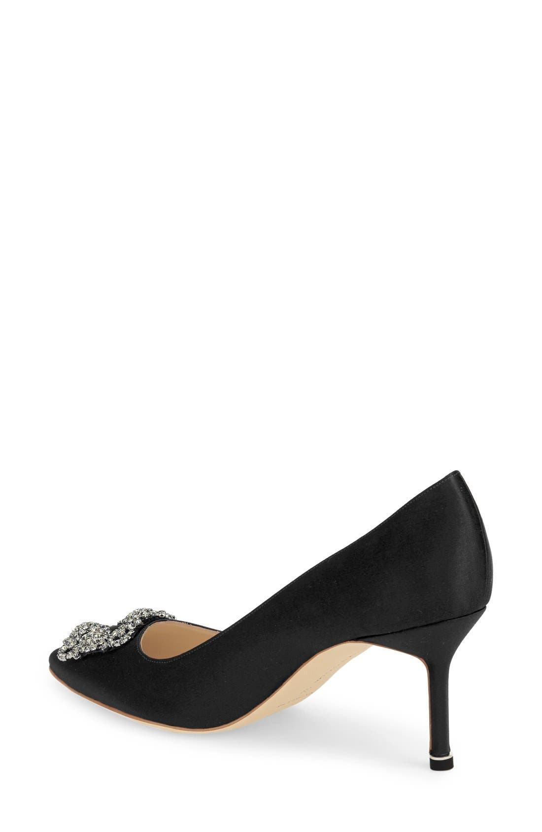 Hangisi Pointed Toe Pump, Alternate, color, BLACK SATIN