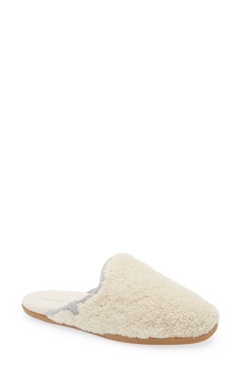 Olukai Hale Slip-on Genuine Shearling Mule In Neutral
