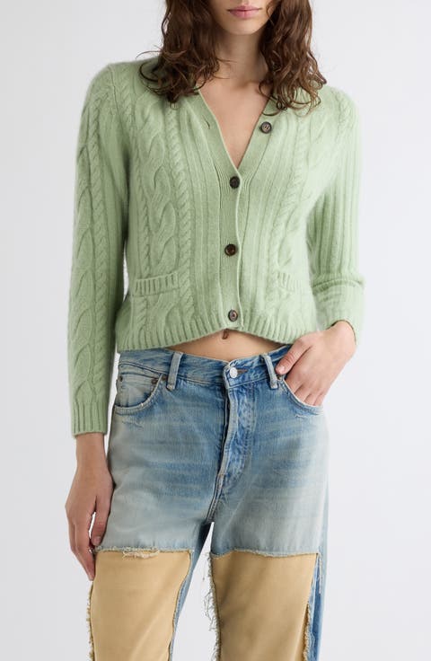 Kurea Cable Cashmere Blend Cardigan
