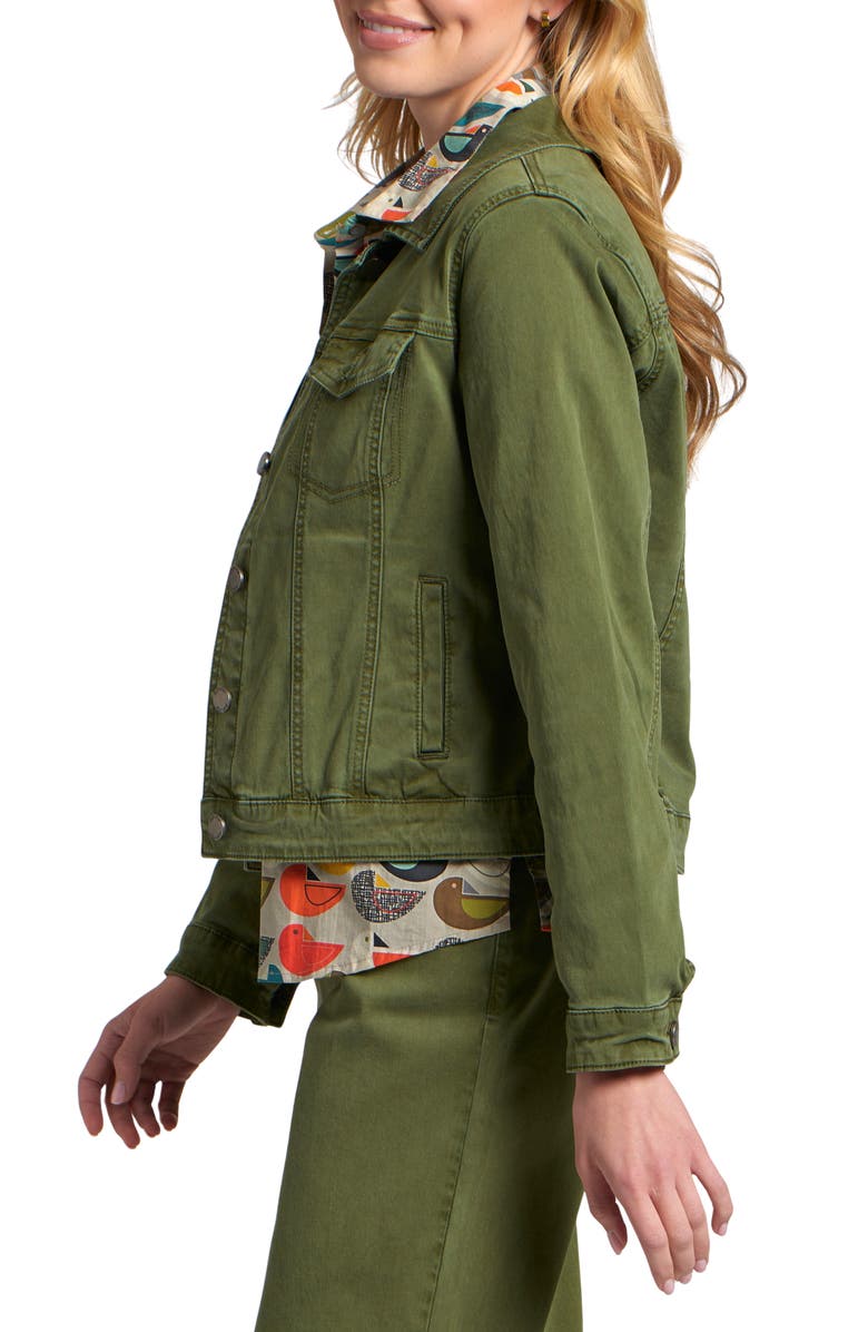 APNY Essential Denim Jacket, Alternate, color, Olive