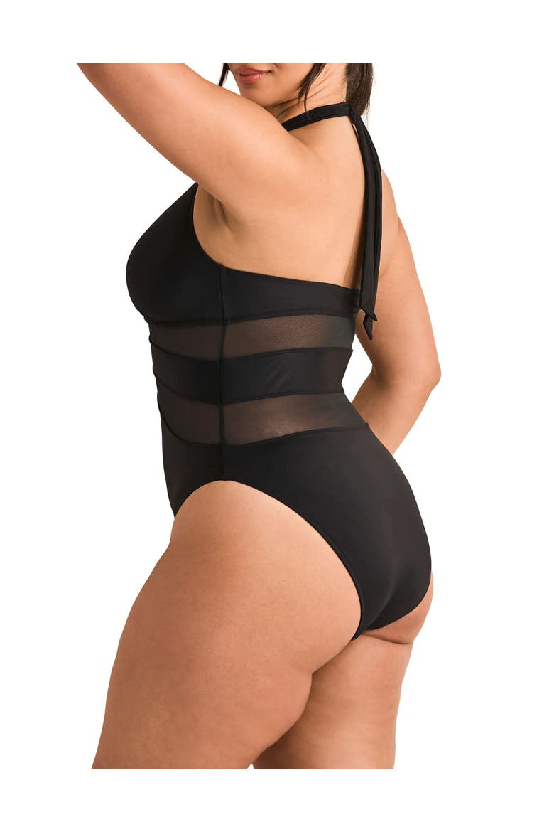 Rikki Swimwear One Piece Swimsuit, Alternate, color, Black