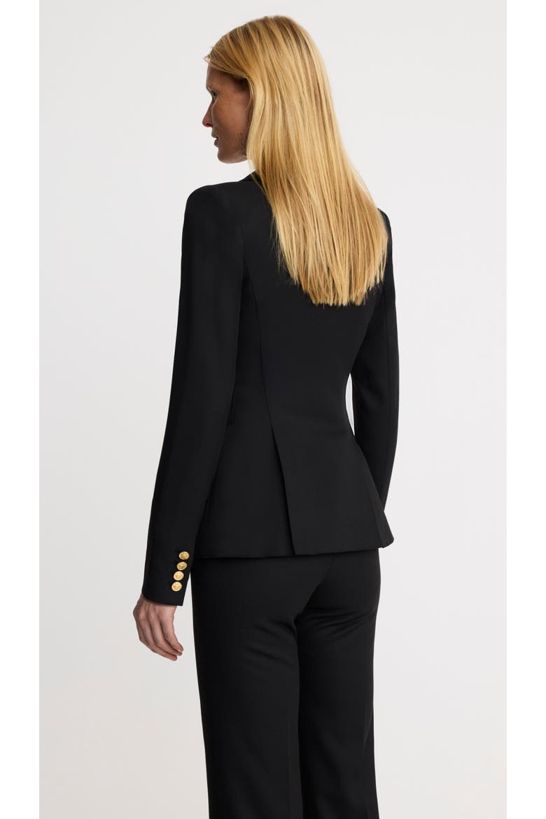 Full Back Duchess Blazer, Alternate, color, Deep Black