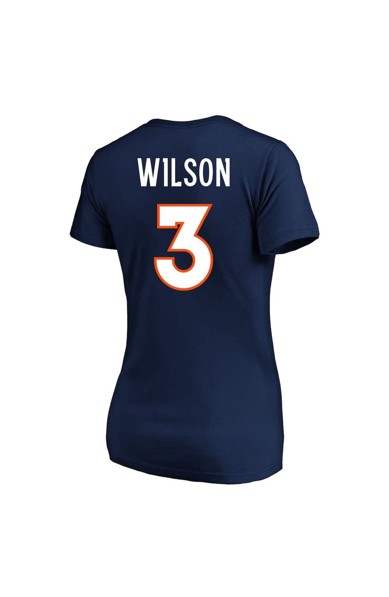 FANATICS Women's Fanatics Branded Russell Wilson Navy Denver Broncos Plus Size Player Name & Number V-Neck T-Shirt, Alternate, color,