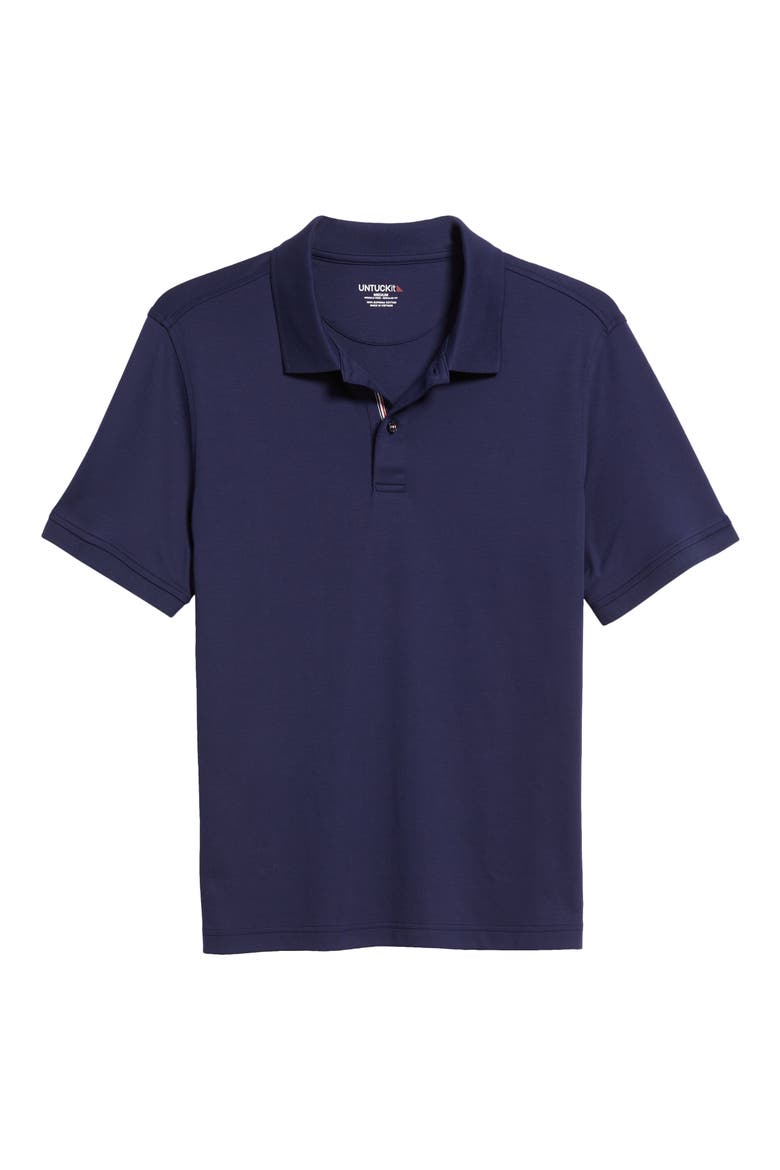 Damaschino Wrinkle Free Polo, Alternate, color, NAVY