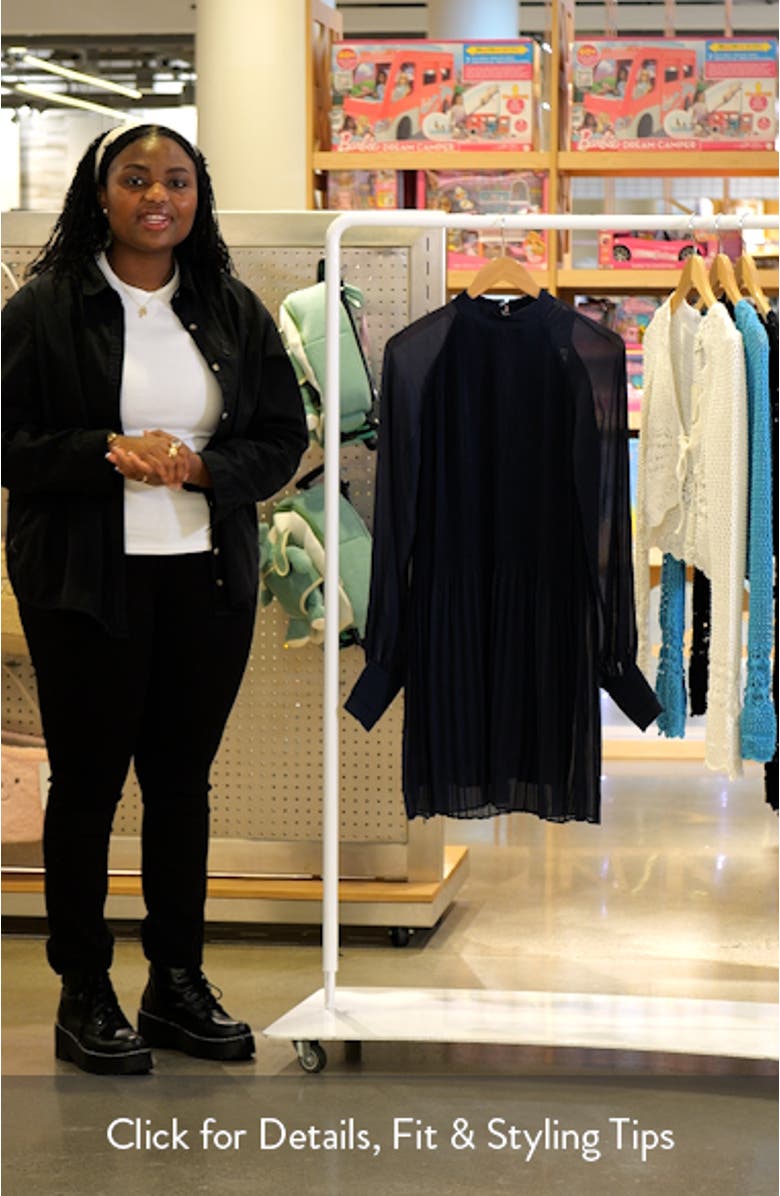 Dolumi Long Sleeve Shift Dress, sales video thumbnail