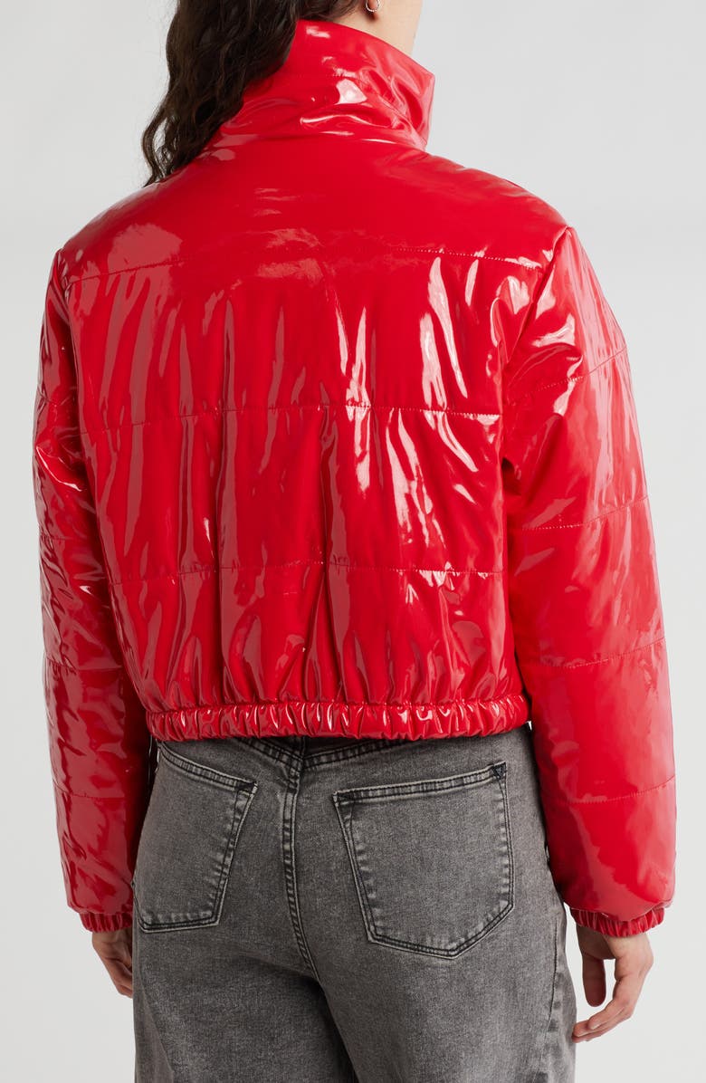Vigoss Shiny Quilted Jacket, Alternate, color, Candy Apple