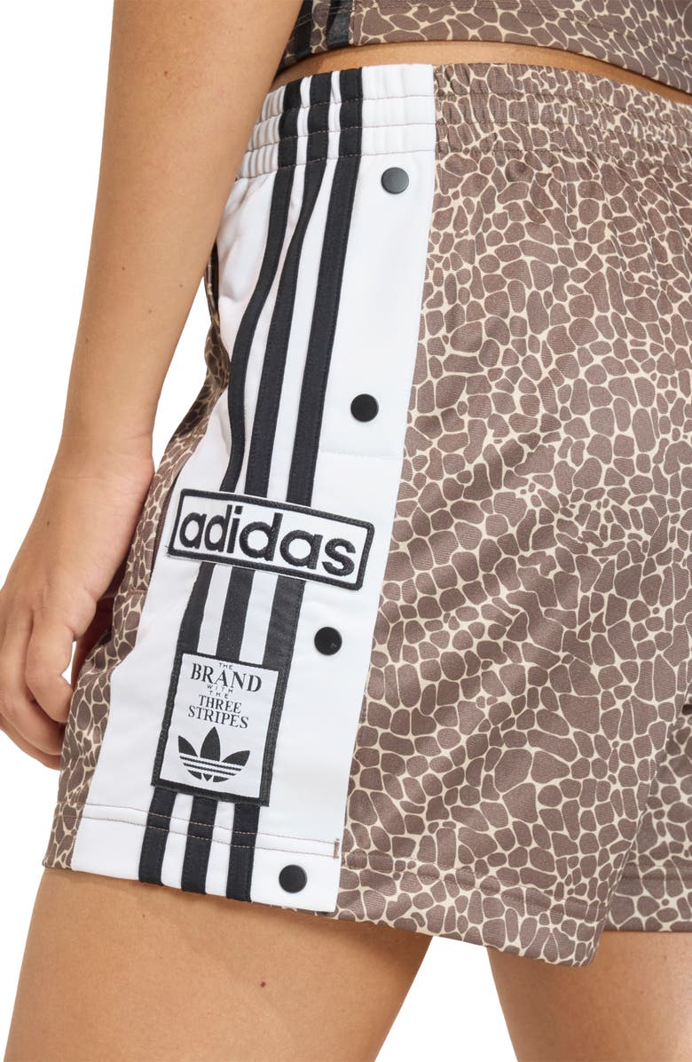 adidas Originals Print Adibreak Shorts, Alternate, color, Earth Strata/ Stone Khaki