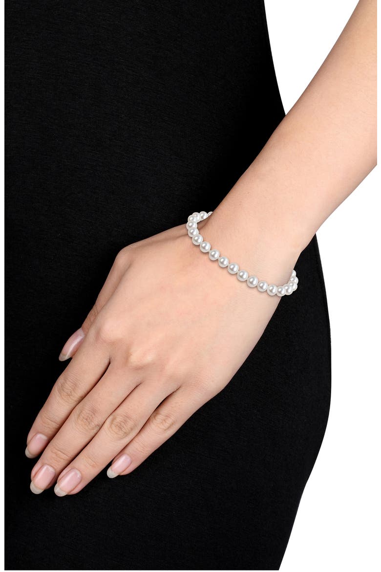 Cultured Pearl Bracelet, 6–6.5mm, Alternate, color, WHITE