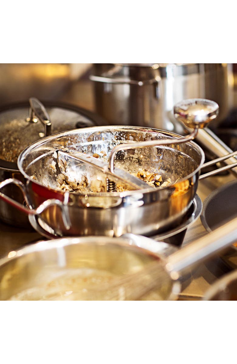 Rosle Stainless Steel Food Mill with Handle and 2 Grinding Sieves, Alternate, color, Silver