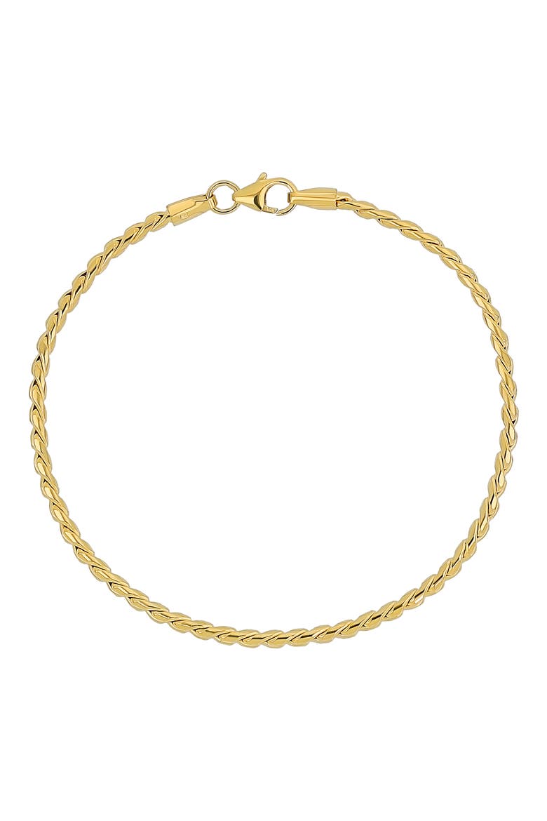 Kiera 14K Gold Twisted Chain Bracelet (Nordstrom Exclusive), Main, color, 14K YELLOW GOLD