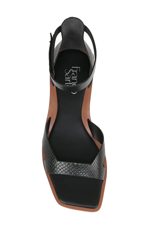 Franco Sarto Elisa Ankle Strap Sandal In Black Snake Print