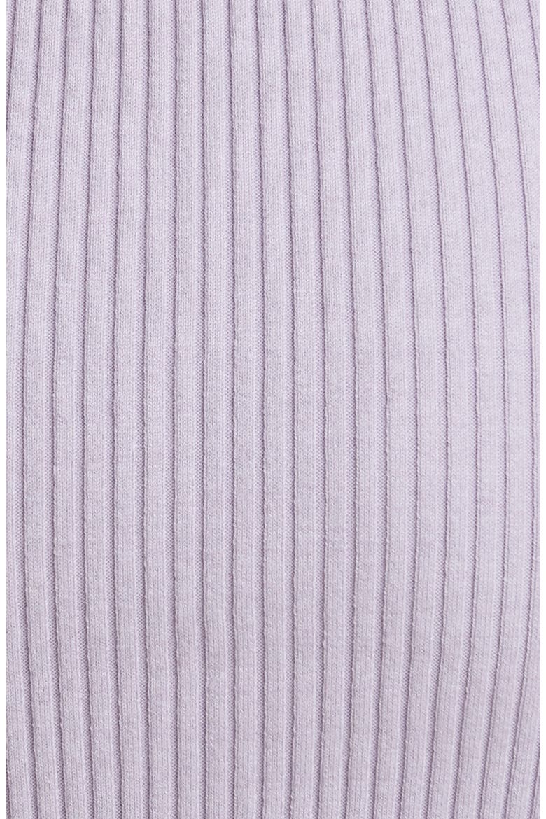 Mix Rib Henley Long Sleeve Cotton & Wool Blend Sweater Dress, Alternate, color, LAVENDER