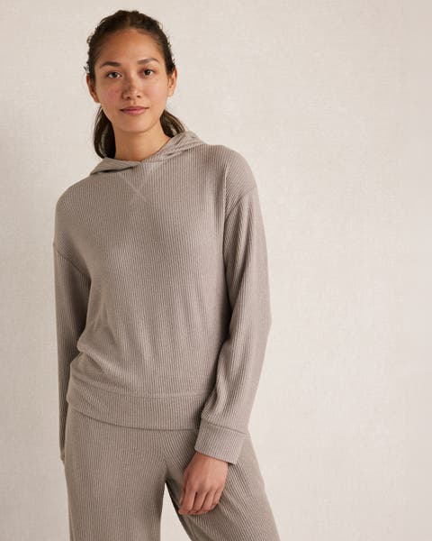 Resti Brushed Rib Knit Hoodie