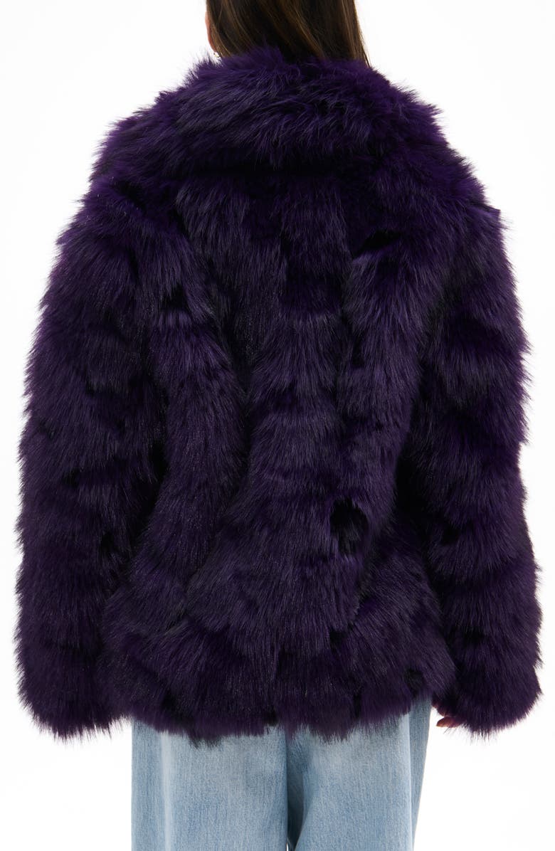 AZALEA WANG Nagano Faux Fur Coat, Alternate, color, Purple