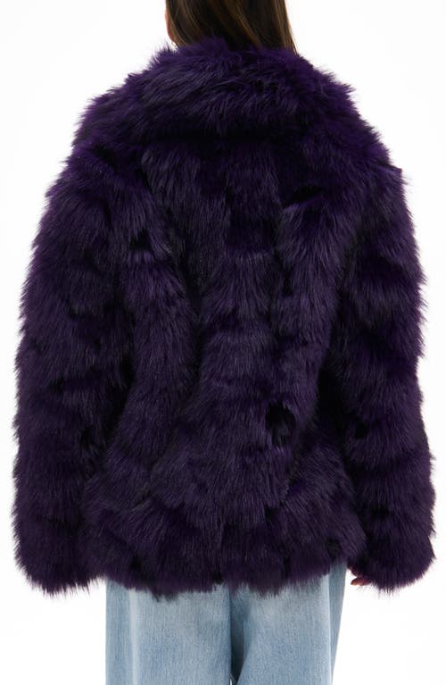 Azalea Wang Nagano Faux Fur Coat In Purple