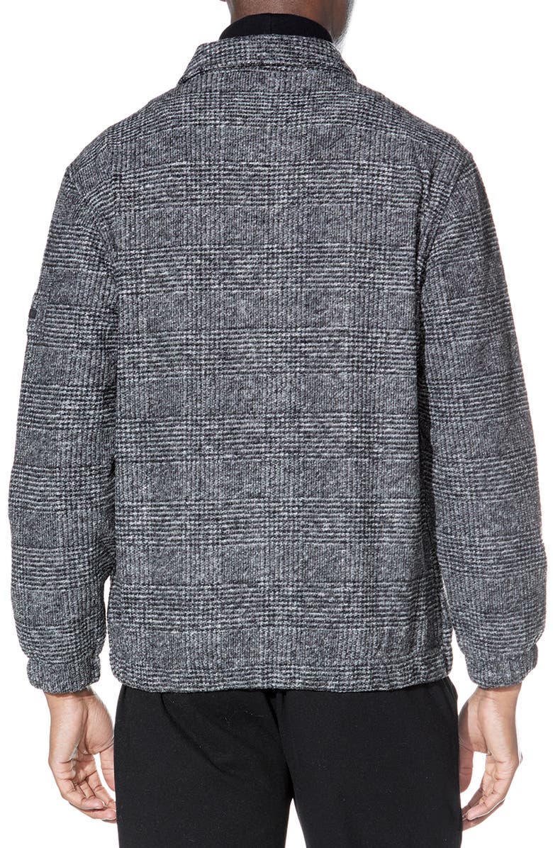 Civil Society Plaid Full Zip Shirt Jacket, Alternate, color, Heather Dark Charcoal