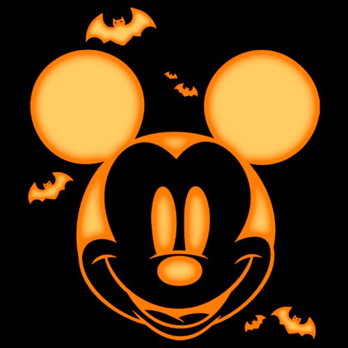 Mickey & Friends Boy's Pumpkin Halloween Face Graphic T-shirt In Black