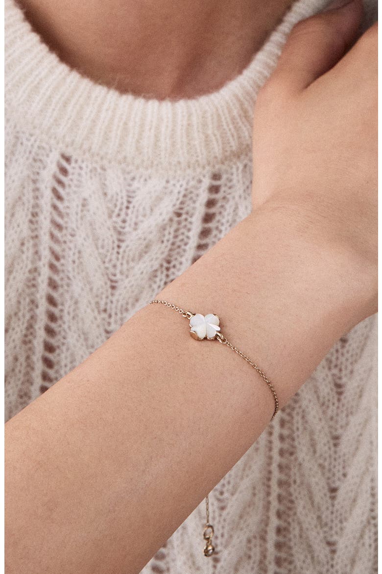 spade flower bracelet, Alternate, color, MOTHER OF PEARL