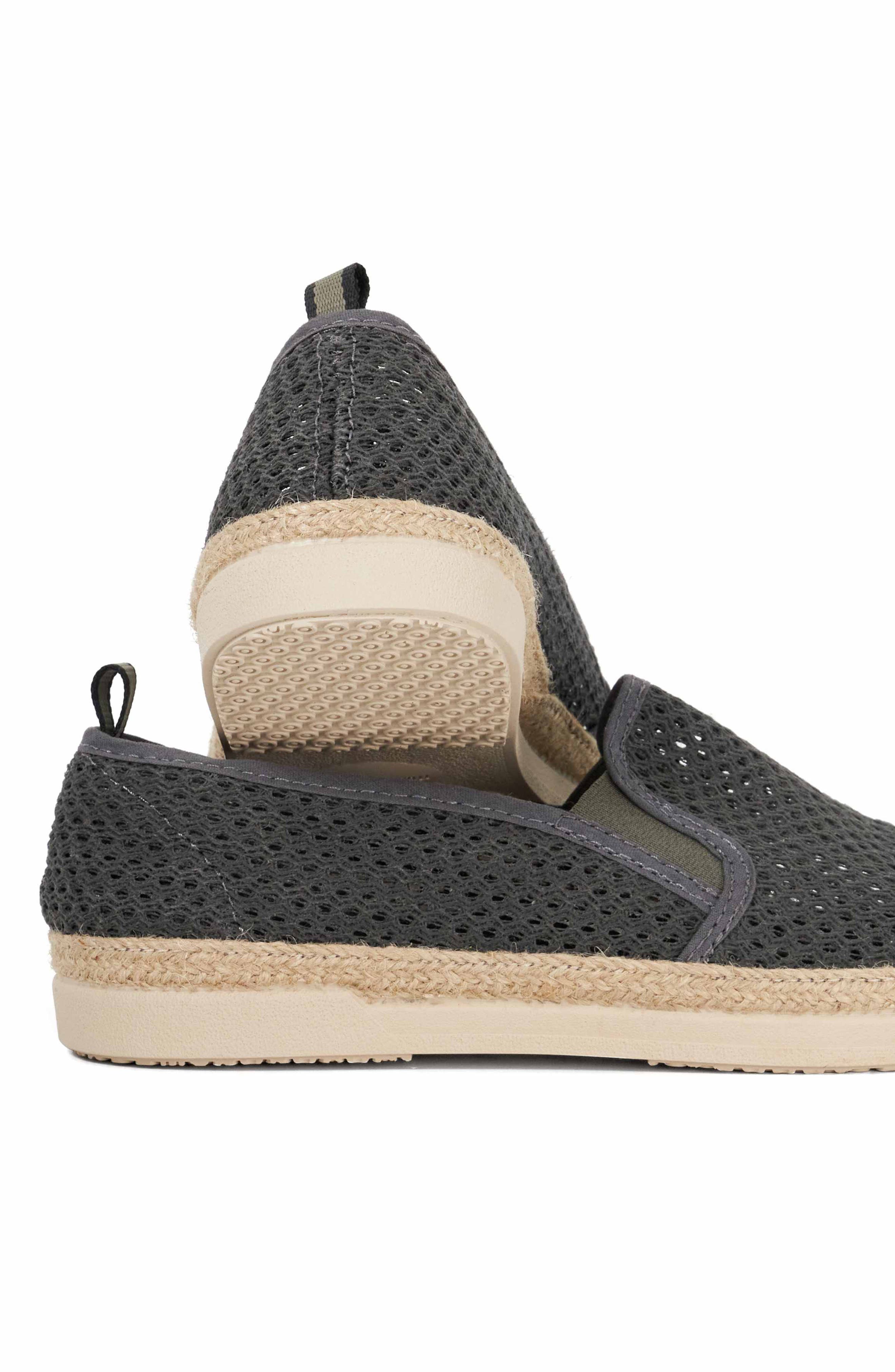 Dune London Fisher Espadrille Slip On Sneakers, Alternate, color, Grey-Fabric