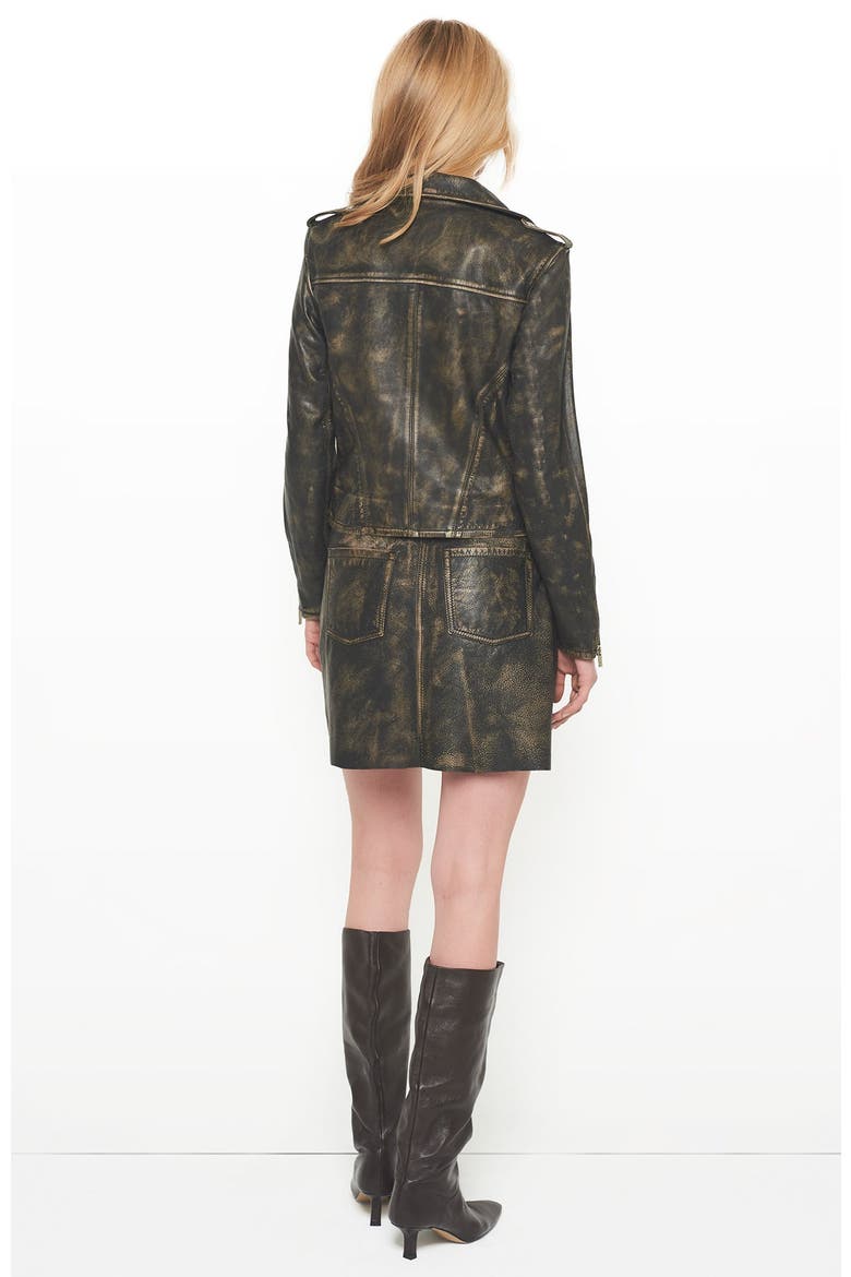Bonnie Leather Jacket, Alternate, color, Distressed Black