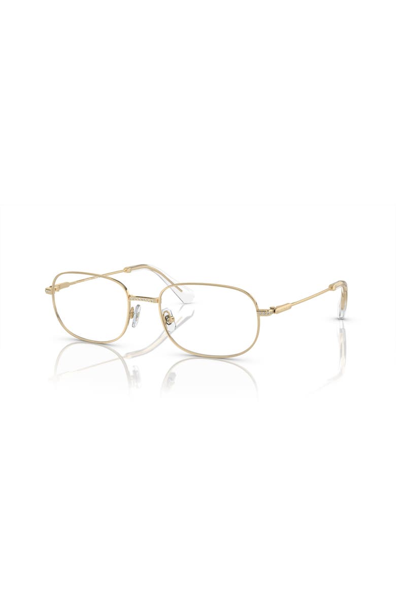 Swarovski 54mm Rectangle optical glasses, Main, color, Gold