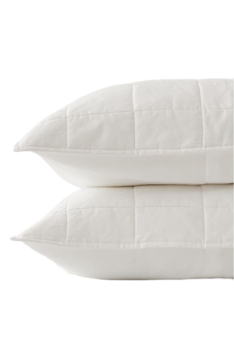 Pact Organic Quilted Sham 2-Pack, Alternate, color, White