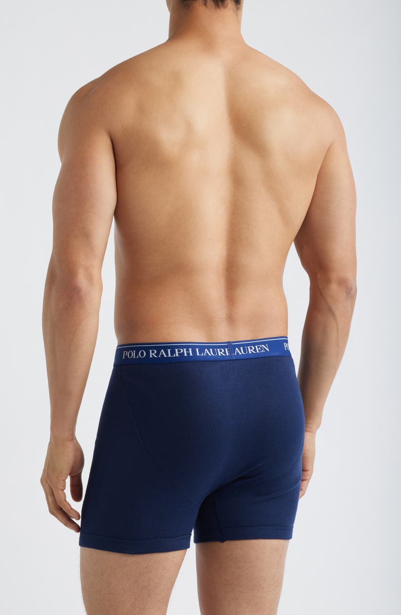 Polo Ralph Lauren 3-Pack Cotton Boxer Briefs, Alternate, color, Cruise Navy