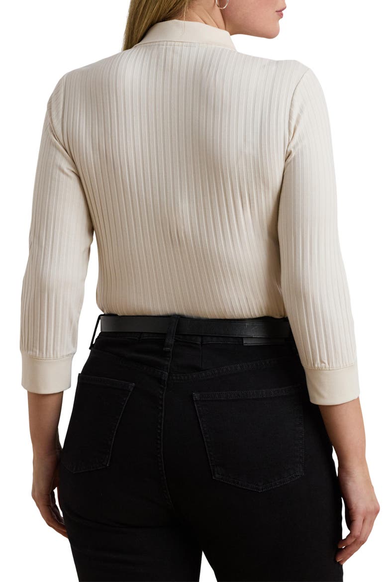 Wide Rib Polo Shirt, Alternate, color, MASCARPONE CREAM