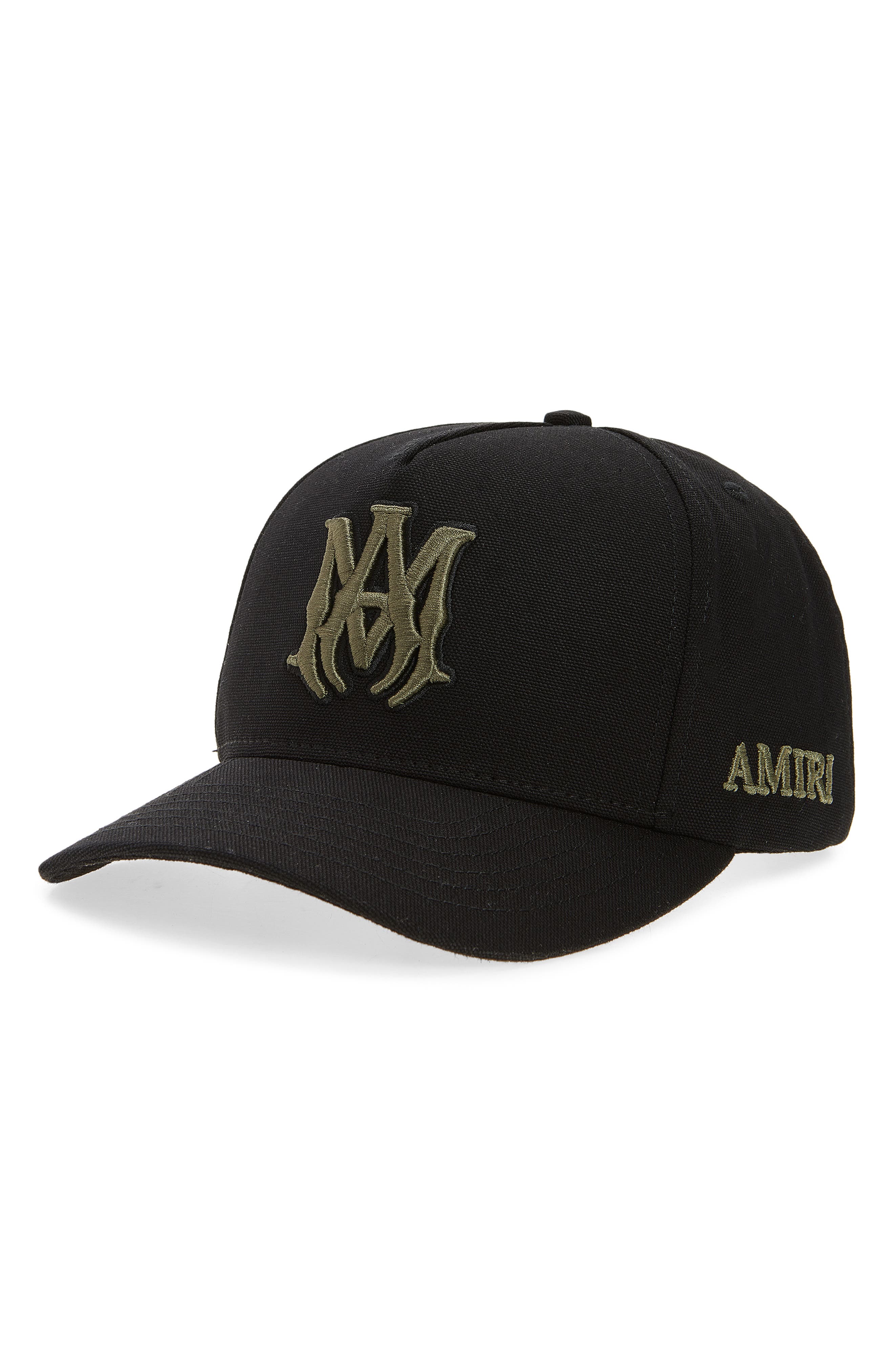 AMIRI MA Logo Cotton Canvas Snapback Baseball Cap (Men) | Nordstrom