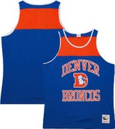 Mitchell & Ness Men's Mitchell & Ness Royal/Orange Denver Broncos Gridiron Classics Heritage Colorblock Tank Top