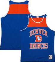 Mitchell & Ness Men's Mitchell & Ness Royal/Orange Denver Broncos Gridiron Classics Heritage Colorblock Tank Top