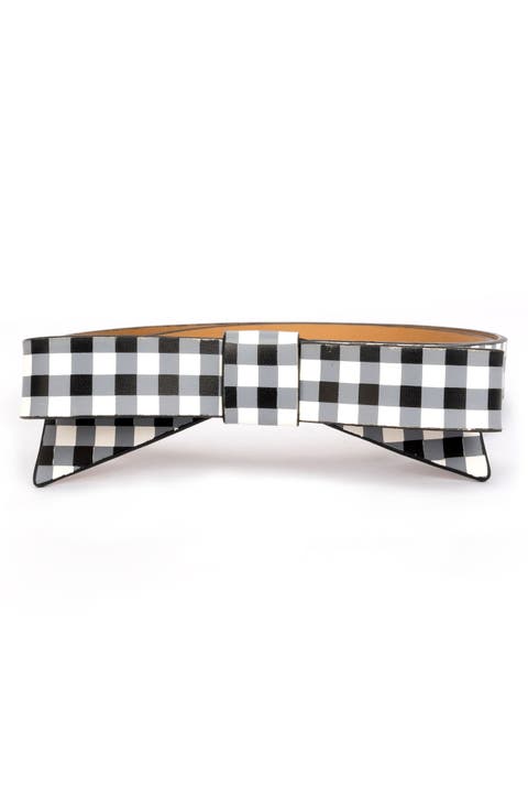 gingham bow belt