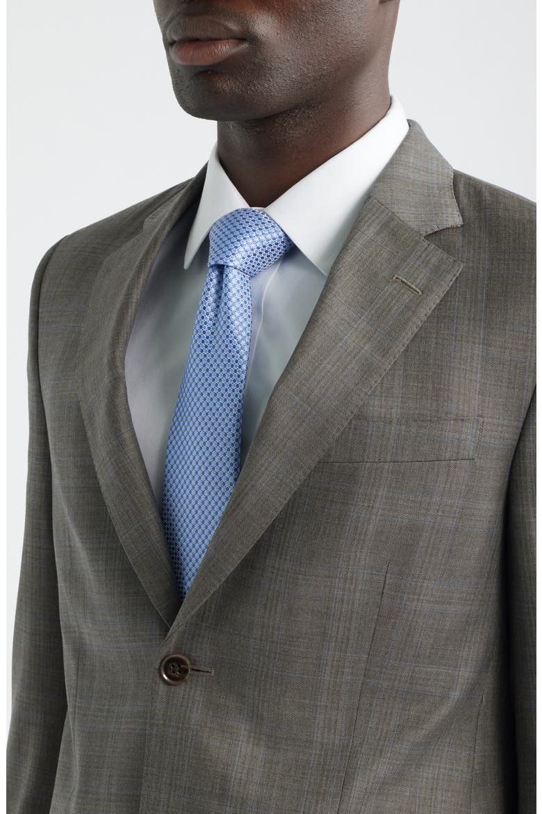 Flynn Classic Fit Tan Plaid Wool Suit, Alternate, color, TAN