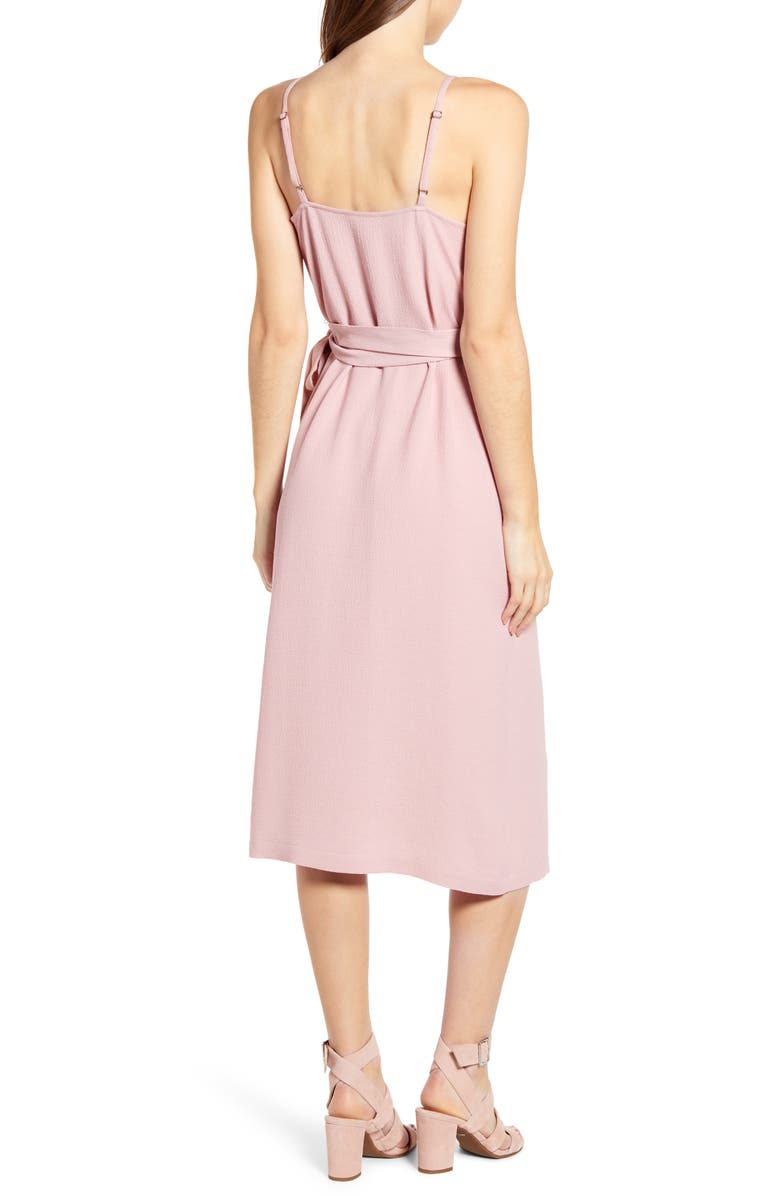 Chelsea28 Crepe Wrap Midi Dress, Alternate, color, 