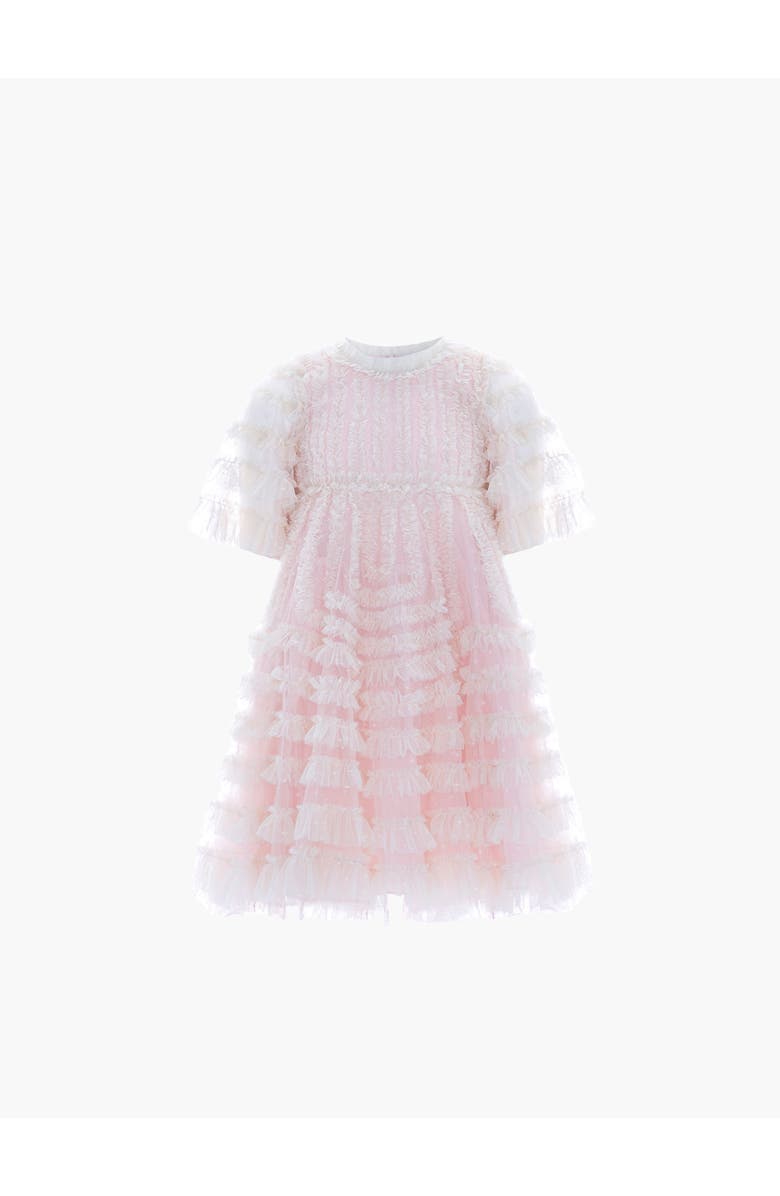 Needle & Thread La Vie En Rose Kids Dress, Alternate, color, Peony Pink/Cream