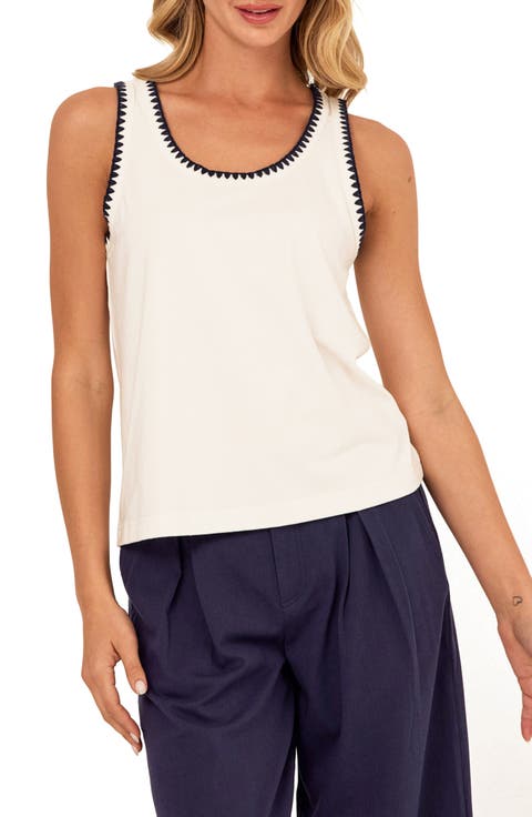 Genevieve Contrast Trim Tank