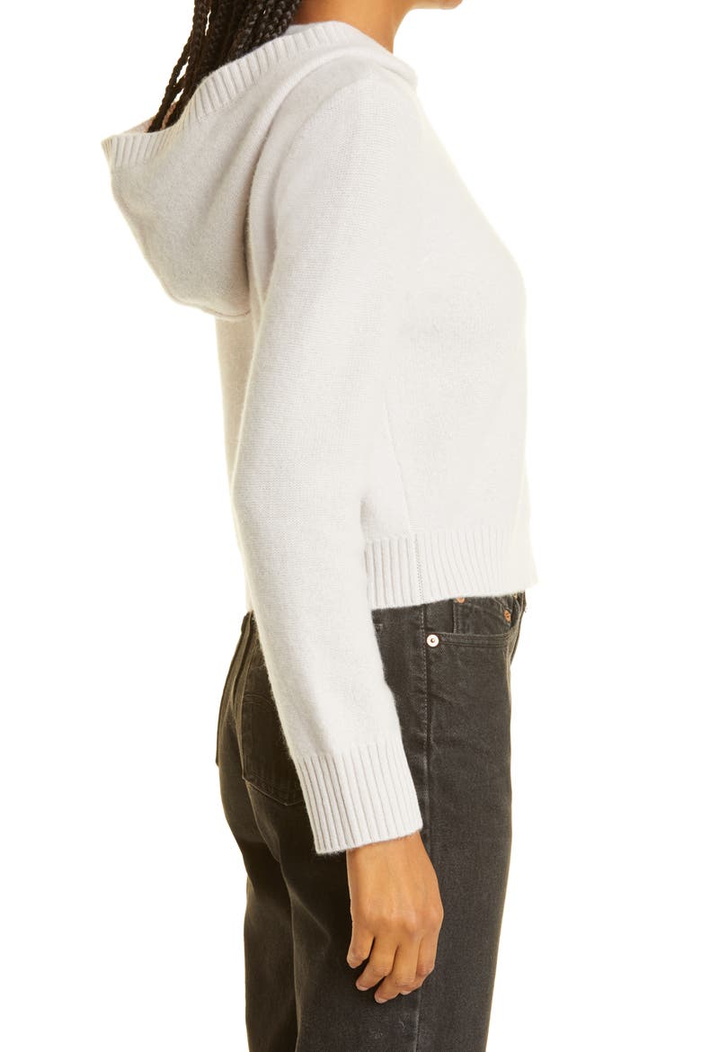 Boiled Cashmere Crop Hoodie, Alternate, color, LILAC