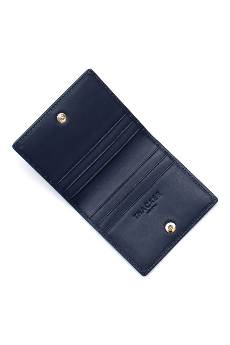 Cassie Bifold Leather Card Case, Alternate, color, ONYX BLUE