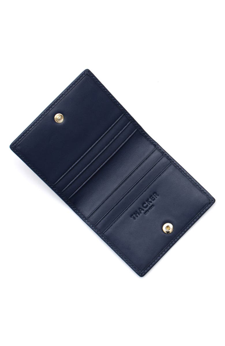 Thacker Cassie Bifold Leather Card Case, Alternate, color, Onyx Blue
