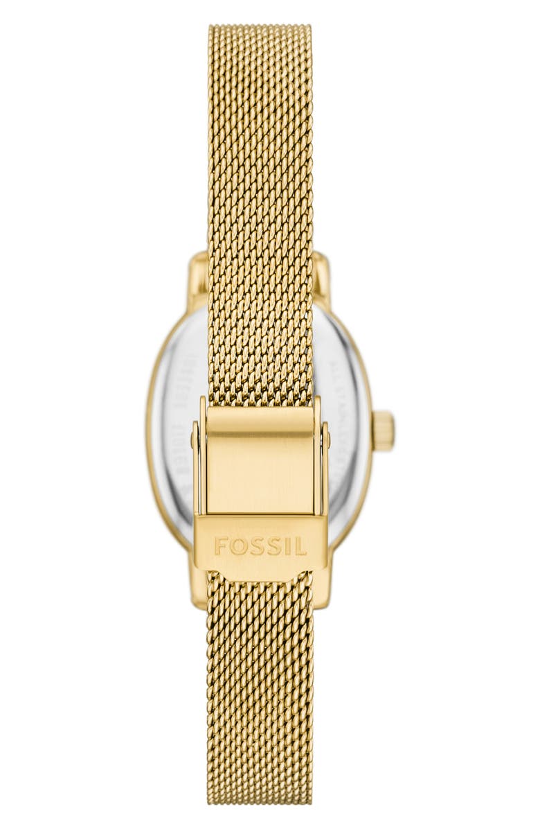 Fossil Penny Mother-of-Pearl Quartz Mesh Bracelet Watch, 23mm, Alternate, color,