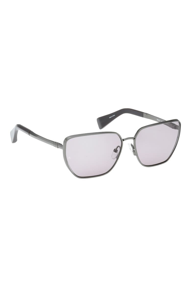 60mm Cat Eye Sunglasses, Alternate, color, DARK GUNMETAL FUDGE FUDGE LNS