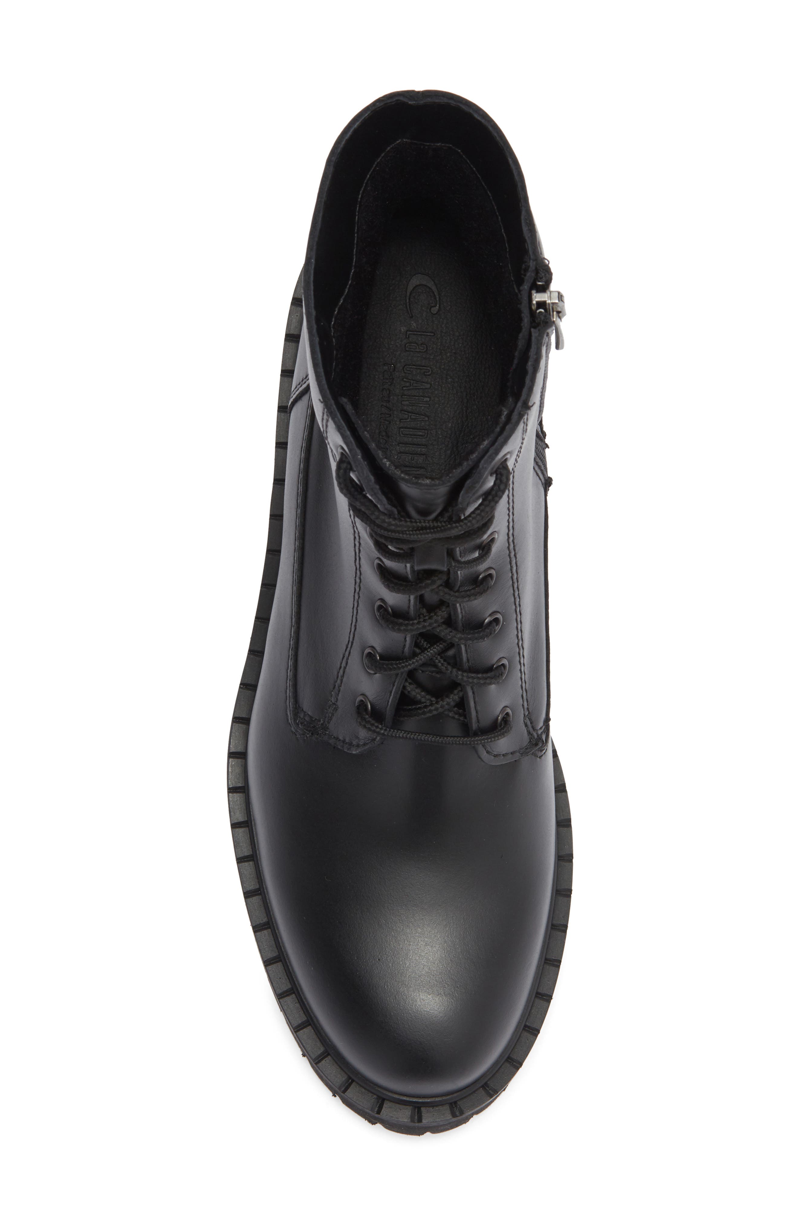 La Canadienne Cara City Dry<sup>™</sup> Combat Boot, Alternate, color, Black