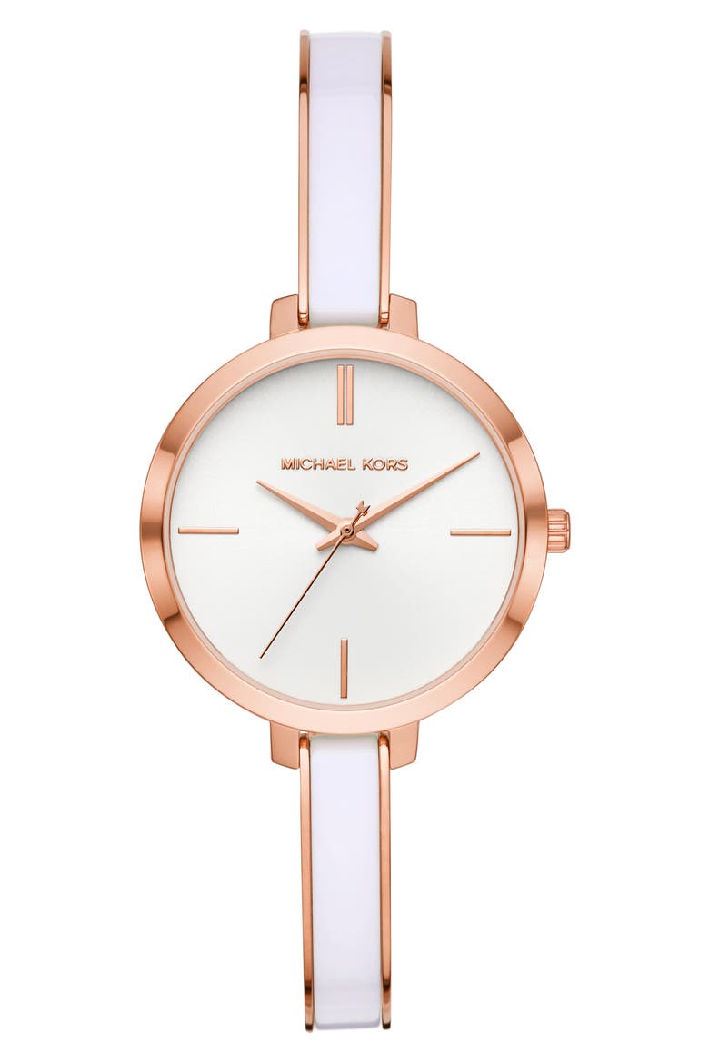 Jaryn Bangle Watch, 36mm, Main, color, ROSE GOLD/ WHITE/ ROSE GOLD