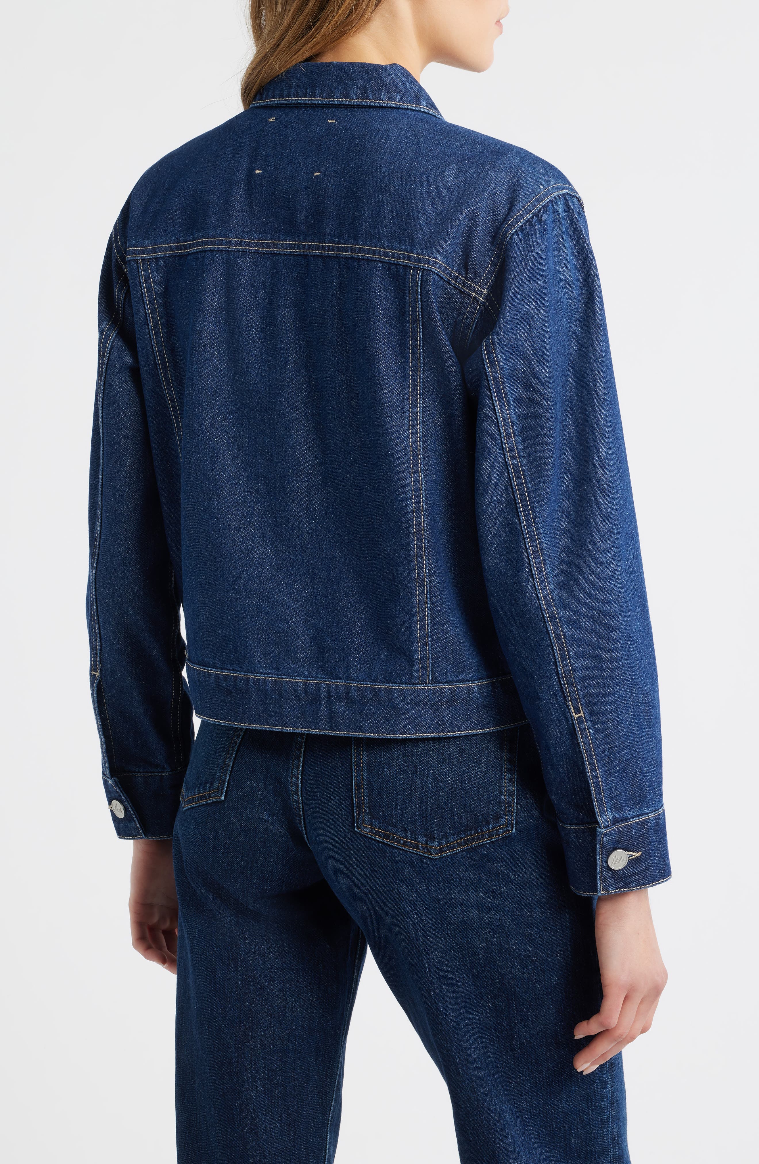 Pleated Denim Jacket - image 2