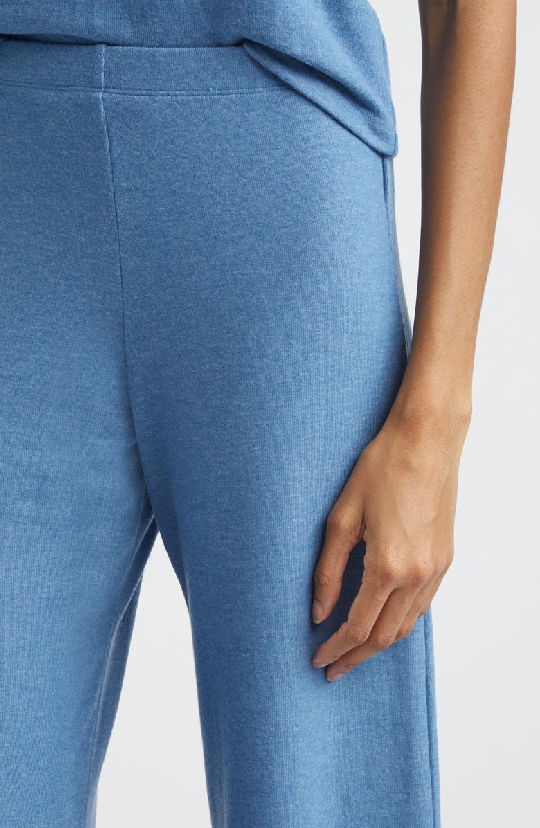 LESET Lauren Wide Leg Knit Pants, Alternate, color, Bleuet Melange