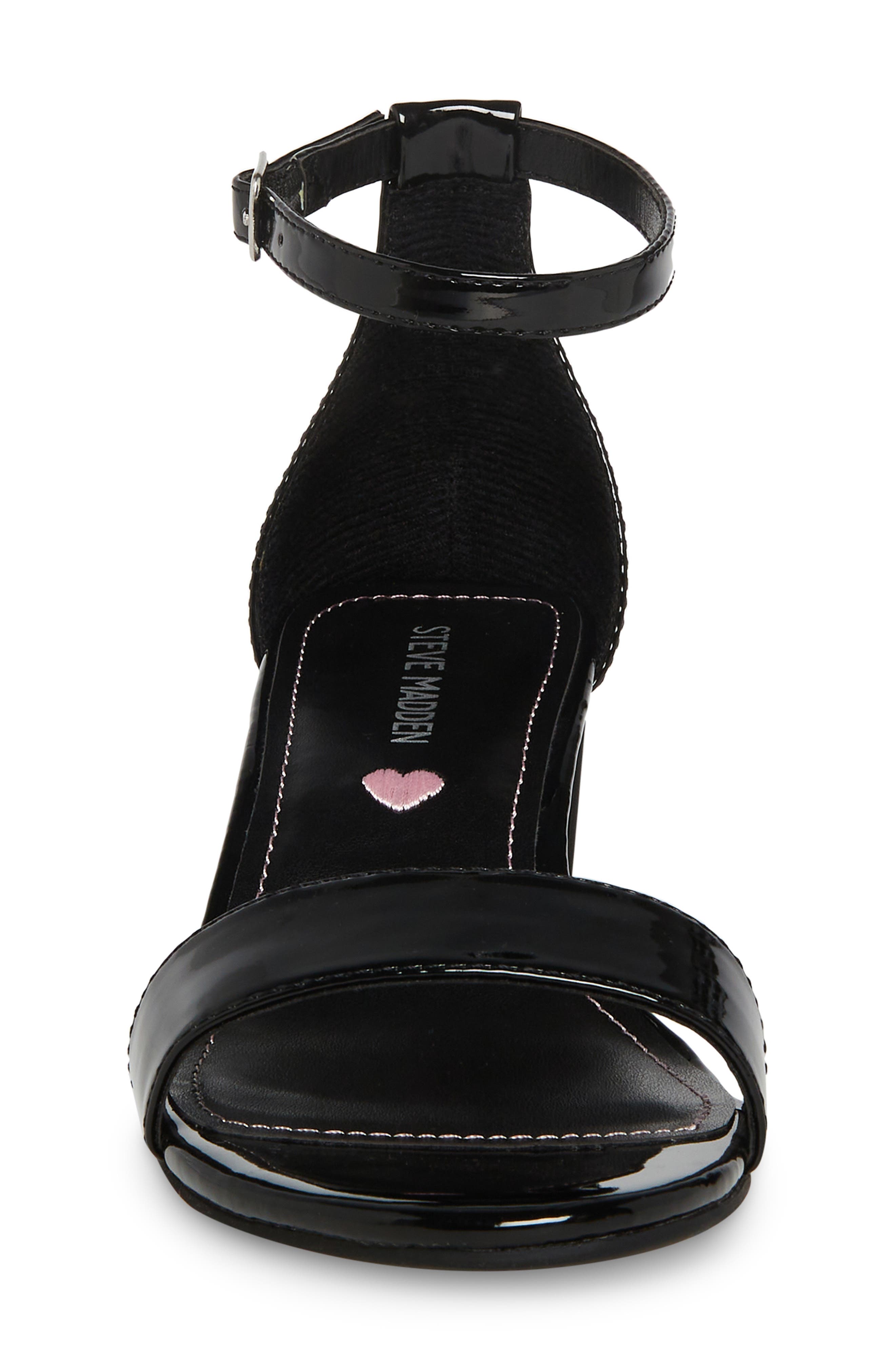 Steve Madden JCarrson Ankle Strap Sandal, Alternate, color, Black Patent