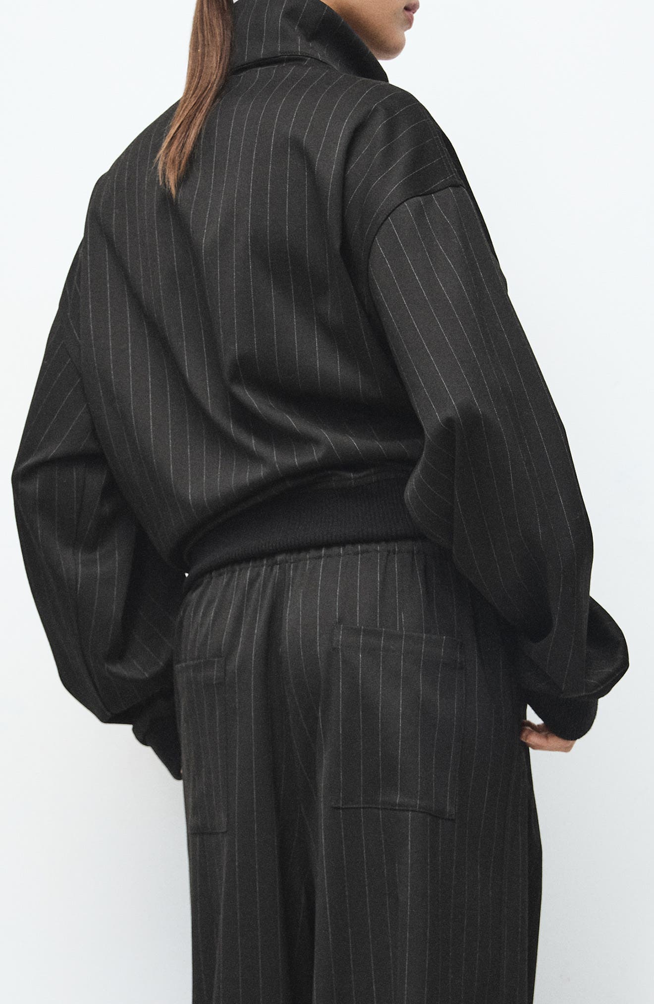 Pinstripe Bomber Jacket - image 2