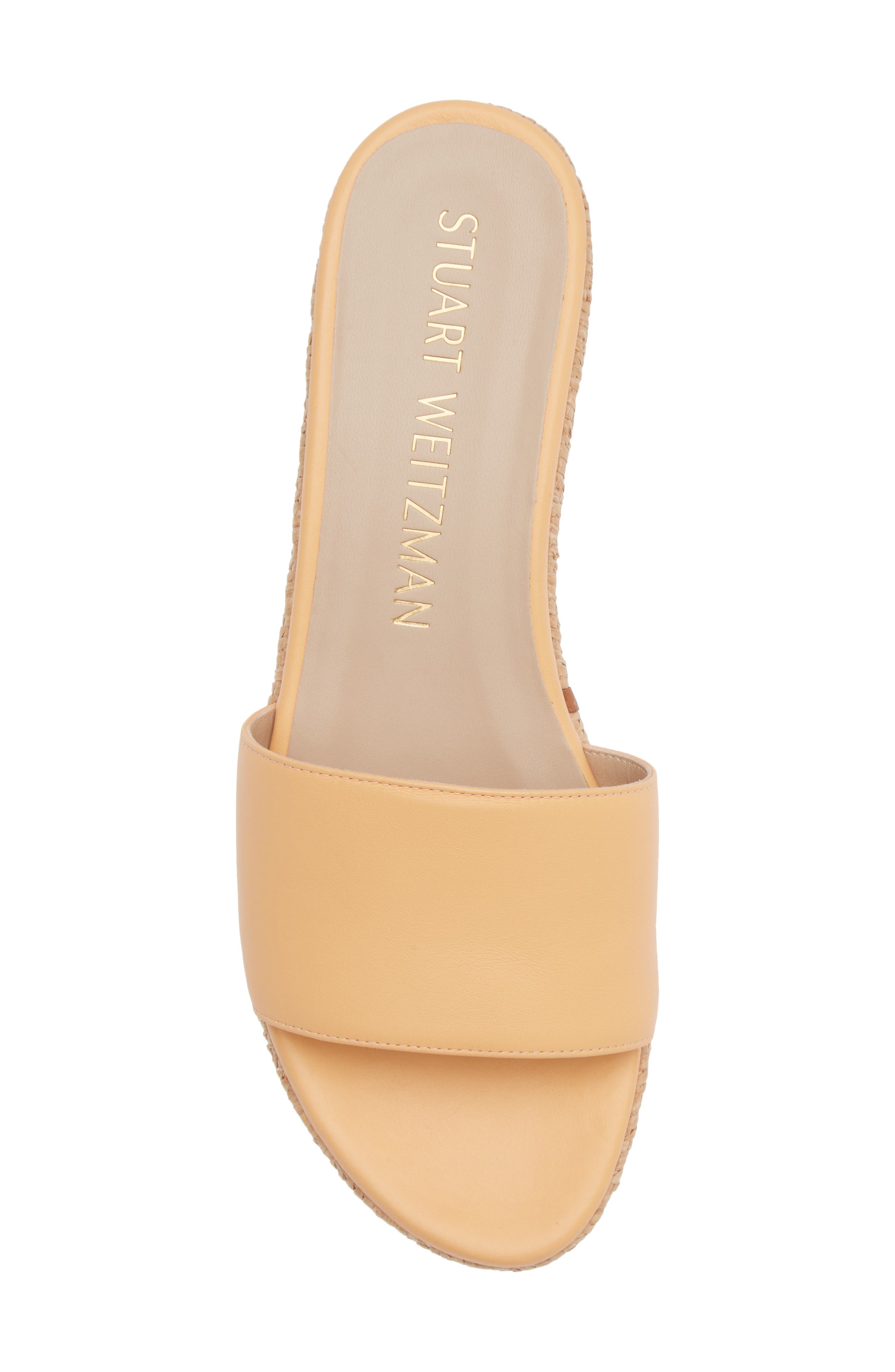 Stuart Weitzman Summer Wedge Sandal, Alternate, color, Mango/Tan