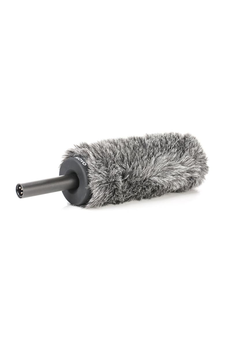WS-G300 Furry Rigid Windscreen for Microphones 18-23mm in Diameter and up to 12.6" (32cm) Long - Dark Gray, Alternate, color, Black